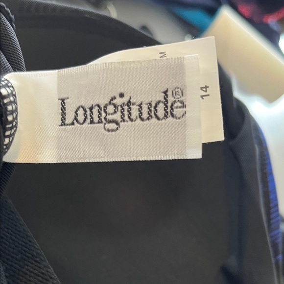 Longitude Black One-Piece Swimsuit with Blue & Green Floral Print - Picture 2 of 4